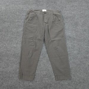 Folk Pants Mens 4 34x27 Gray Assembly Linen Blend Tapered Chino Casual Summer